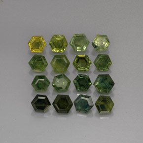 캐럿 천연 멀티 그린 사파이어 보석, 멋진 모양, 4.8×4.4 mm, VS-SI