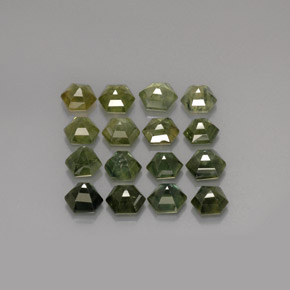 캐럿 천연 멀티 그린 사파이어 보석, 멋진 모양, 4.8×4.4 mm, VS-SI