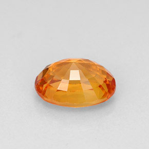 1.25캐럿 천연 옐로우 오렌지 사파이어, 타원형 컷, 7×5.3 mm, VVS-VS