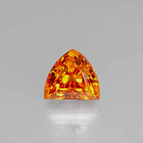 0.98캐럿 천연 만다린 오렌지 사파이어, 멋진 모양, 5.6×5.1 mm, VS