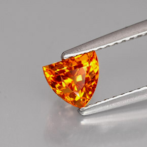 0.98캐럿 천연 만다린 오렌지 사파이어, 멋진 모양, 5.6×5.1 mm, VS