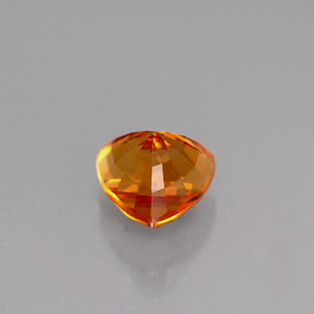 0.98캐럿 천연 만다린 오렌지 사파이어, 멋진 모양, 5.6×5.1 mm, VS