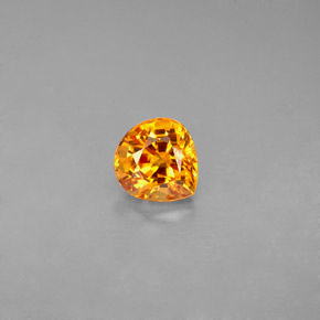 0.99캐럿 천연 옐로우 오렌지 사파이어, 배 모양, 5.9×5.6 mm, VVS-VS