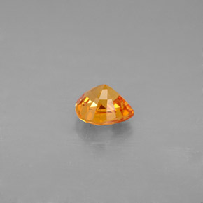 0.99캐럿 천연 옐로우 오렌지 사파이어, 배 모양, 5.9×5.6 mm, VVS-VS