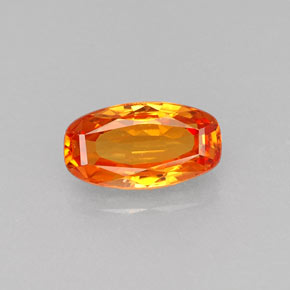 0.90캐럿 천연 골든 오렌지 사파이어, 쿠션 컷, 7.4×4.1 mm, VVS-VS
