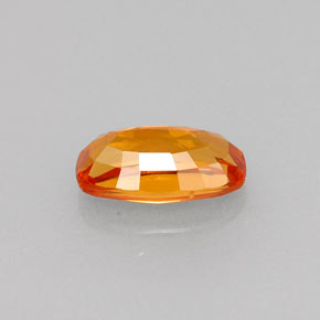 0.90캐럿 천연 골든 오렌지 사파이어, 쿠션 컷, 7.4×4.1 mm, VVS-VS