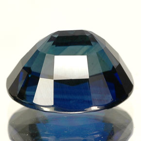 5.09캐럿 천연 블루 사파이어, 타원형 컷, 10.6×8.7 mm, IF