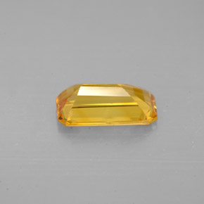 2.17캐럿 천연 골든 옐로우 사파이어, 에메랄드 컷, 10.2×5.4 mm, VS-SI