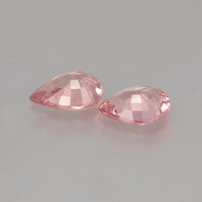 캐럿 천연 라이트 핑크 사파이어 보석, 배 모양, 7×5 mm, VS