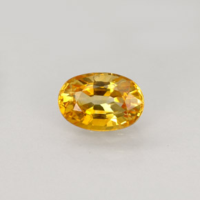 0.99캐럿 천연 골든 옐로우 사파이어, 타원형 컷, 7.1×4.8 mm, VVS