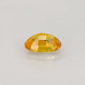 0.99캐럿 천연 골든 옐로우 사파이어, 타원형 컷, 7.1×4.8 mm, VVS