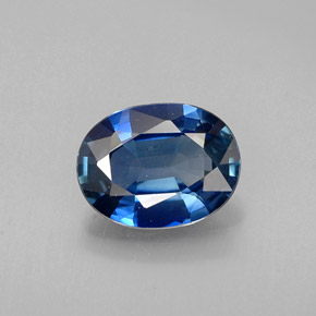1.07캐럿 천연 블루 사파이어, 타원형 컷, 7.5×5.7 mm, VS-SI