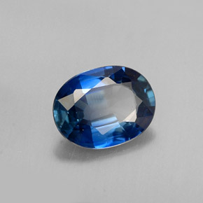 1.07캐럿 천연 블루 사파이어, 타원형 컷, 7.5×5.7 mm, VS-SI
