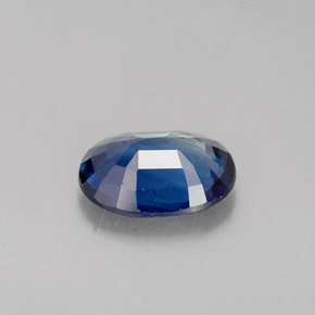 1.07캐럿 천연 블루 사파이어, 타원형 컷, 7.5×5.7 mm, VS-SI