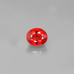0.99캐럿 천연 레드 오렌지 사파이어, 타원형 컷, 5.9×5 mm, VS
