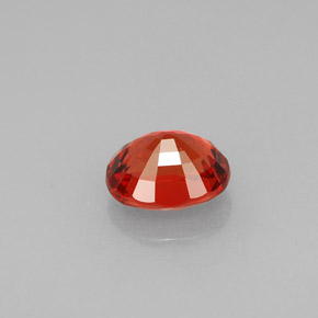 1.19캐럿 천연 붉은빛 오렌지 사파이어, 타원형 컷, 6.6×5.4 mm, VS