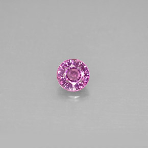 0.56캐럿 천연 핑크빛 퍼플 사파이어, 라운드 컷, 4.79 mm, VS-SI