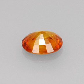 1.16캐럿 천연 옐로우 오렌지 사파이어, 타원형 컷, 7.1×6.1 mm, VS-SI