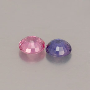 캐럿 천연 멀티컬러 사파이어 보석, 라운드 컷, 4.27 mm, VS