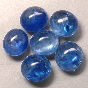 캐럿 천연 블루 사파이어 보석, 투명한, 6.7×5.9 mm, 투명/반투명