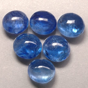 캐럿 천연 블루 사파이어 보석, 투명한, 6.7×5.9 mm, 투명/반투명