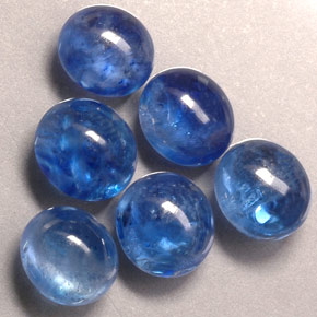 캐럿 천연 블루 사파이어 보석, 투명한, 6.7×5.9 mm, 투명/반투명