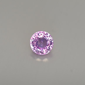 0.52캐럿 천연 핑크빛 바이올렛 사파이어, 라운드 컷, 4.57 mm, VS
