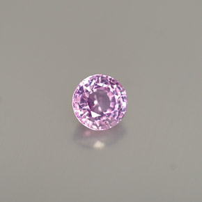 0.52캐럿 천연 핑크빛 바이올렛 사파이어, 라운드 컷, 4.57 mm, VS