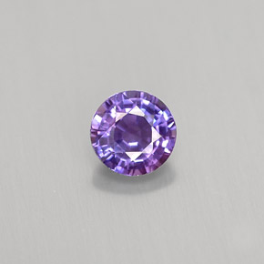 0.52캐럿 천연 블루 바이올렛 사파이어, 라운드 컷, 4.69 mm, VS-SI