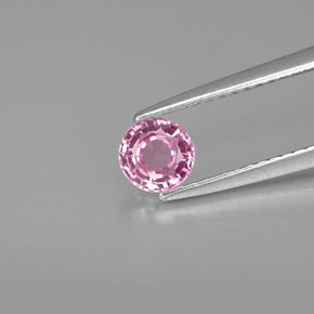 0.54캐럿 천연 바이올렛 핑크 사파이어, 라운드 컷, 4.88 mm, VS-SI