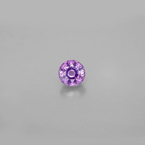 0.47캐럿 천연 핑크빛 바이올렛 사파이어, 라운드 컷, 4.21 mm, VS