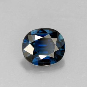 0.85캐럿 천연 블루 사파이어, 타원형 컷, 6.1×5.3 mm, VS