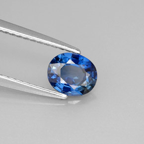 0.79캐럿 천연 블루 사파이어, 타원형 컷, 6.1×5.2 mm, VS