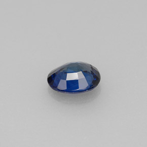 0.79캐럿 천연 블루 사파이어, 타원형 컷, 6.1×5.2 mm, VS