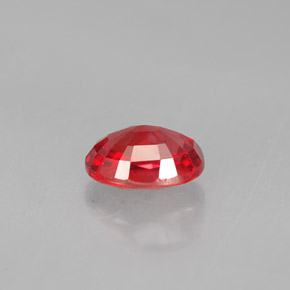 1.14캐럿 천연 레드 오렌지 사파이어, 타원형 컷, 6.8×5 mm, VS