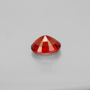 0.86캐럿 천연 붉은빛 오렌지 사파이어, 타원형 컷, 6.2×4.5 mm, VS