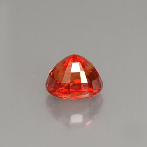 1.10캐럿 천연 만다린 오렌지 사파이어, 타원형 컷, 5.8×4.7 mm, VS-SI
