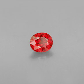 1.16캐럿 천연 레드 오렌지 사파이어, 타원형 컷, 6.4×5.4 mm, VS