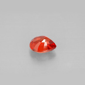 1.06캐럿 천연 레드 오렌지 사파이어, 배 모양, 6.5×5.6 mm, VVS-VS