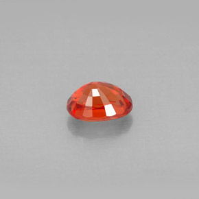 1.18캐럿 천연 붉은빛 오렌지 사파이어, 타원형 컷, 6.7×5.2 mm, VVS-VS