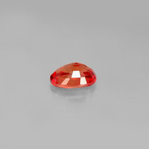 1.04캐럿 천연 레드 오렌지 사파이어, 타원형 컷, 7×4.9 mm, VS