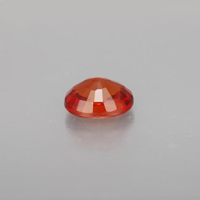 1.00캐럿 천연 만다린 오렌지 사파이어, 타원형 컷, 6.4×4.9 mm, VS-SI