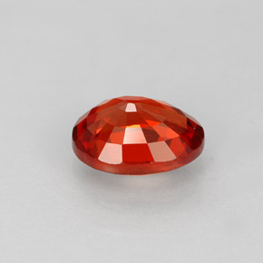 1.24캐럿 천연 레드 오렌지 사파이어, 타원형 컷, 7.1×5.4 mm, VS