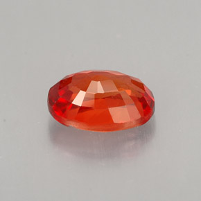 1.07캐럿 천연 붉은빛 오렌지 사파이어, 타원형 컷, 6.9×4.7 mm, VS