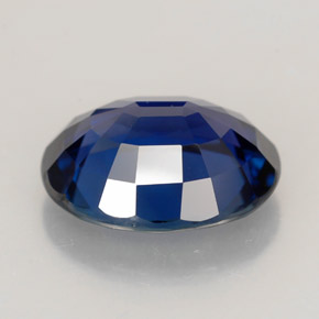 4.06캐럿 천연 블루 사파이어, 타원형 컷, 10.7×8.8 mm, VVS