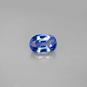 1.15캐럿 천연 콘플라워 블루 사파이어, 타원형 컷, 7.3×5.2 mm, VS