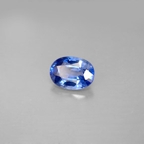 1.15캐럿 천연 콘플라워 블루 사파이어, 타원형 컷, 7.3×5.2 mm, VS