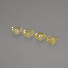 캐럿 천연 골든 옐로우 사파이어 보석, 트릴리언, 4.3×4.2 mm, VS