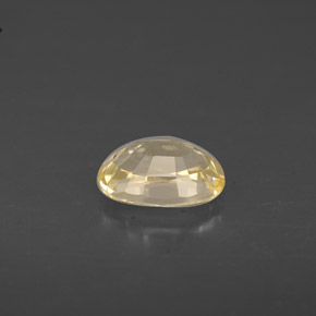 0.71캐럿 천연 옐로우 사파이어, 타원형 컷, 6.1×4.2 mm, VVS-VS