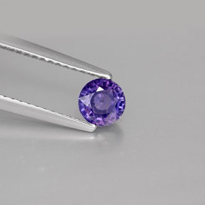 0.62캐럿 천연 블루 바이올렛 사파이어, 라운드 컷, 4.90 mm, VS